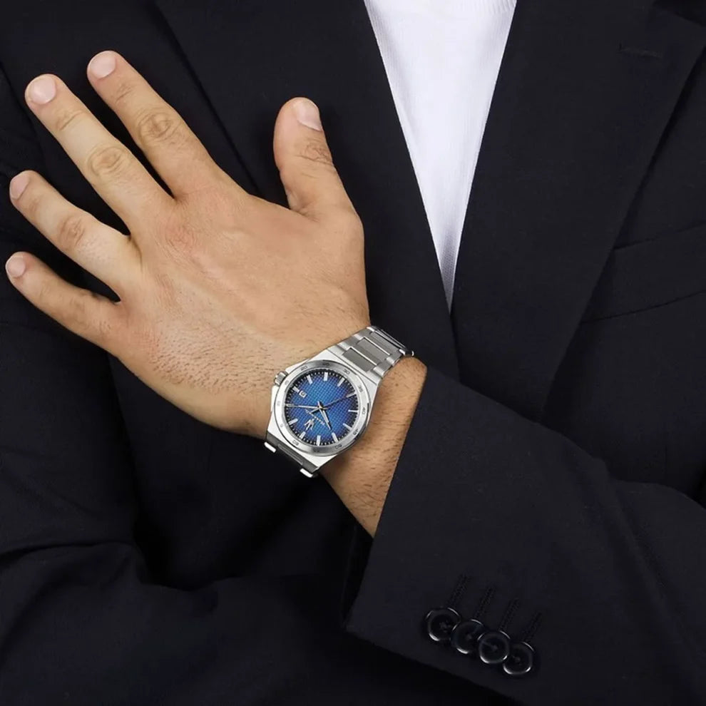 Maserati Velocita Men’s Watch R8853153001 - Blue Dial, Silver Stainless Steel Bracelet