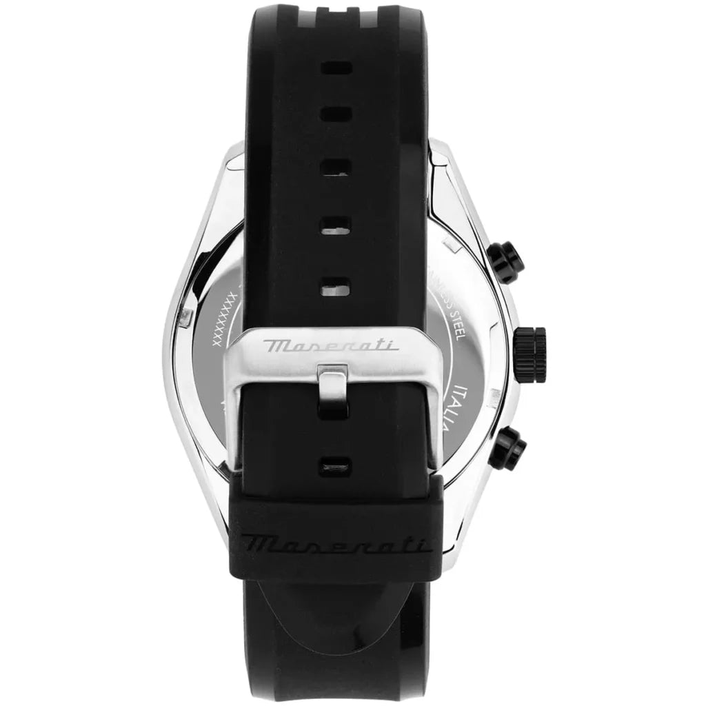 Maserati R8871612043 Men’s Watch – Traguardo Green Dial Sport Watch with Black Rubber Strap