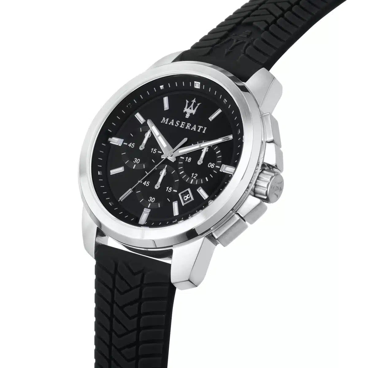 Maserati Maserati Successo Men’s Watch R8871621014 – Black Dial with Rubber Strap