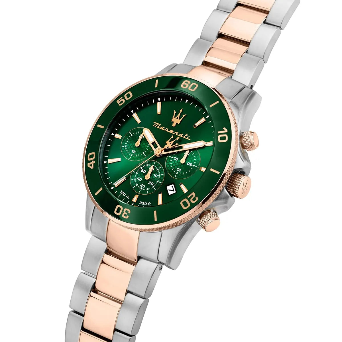 Maserati Competizione Men's Watch R8873600004, Silver & Rose Gold