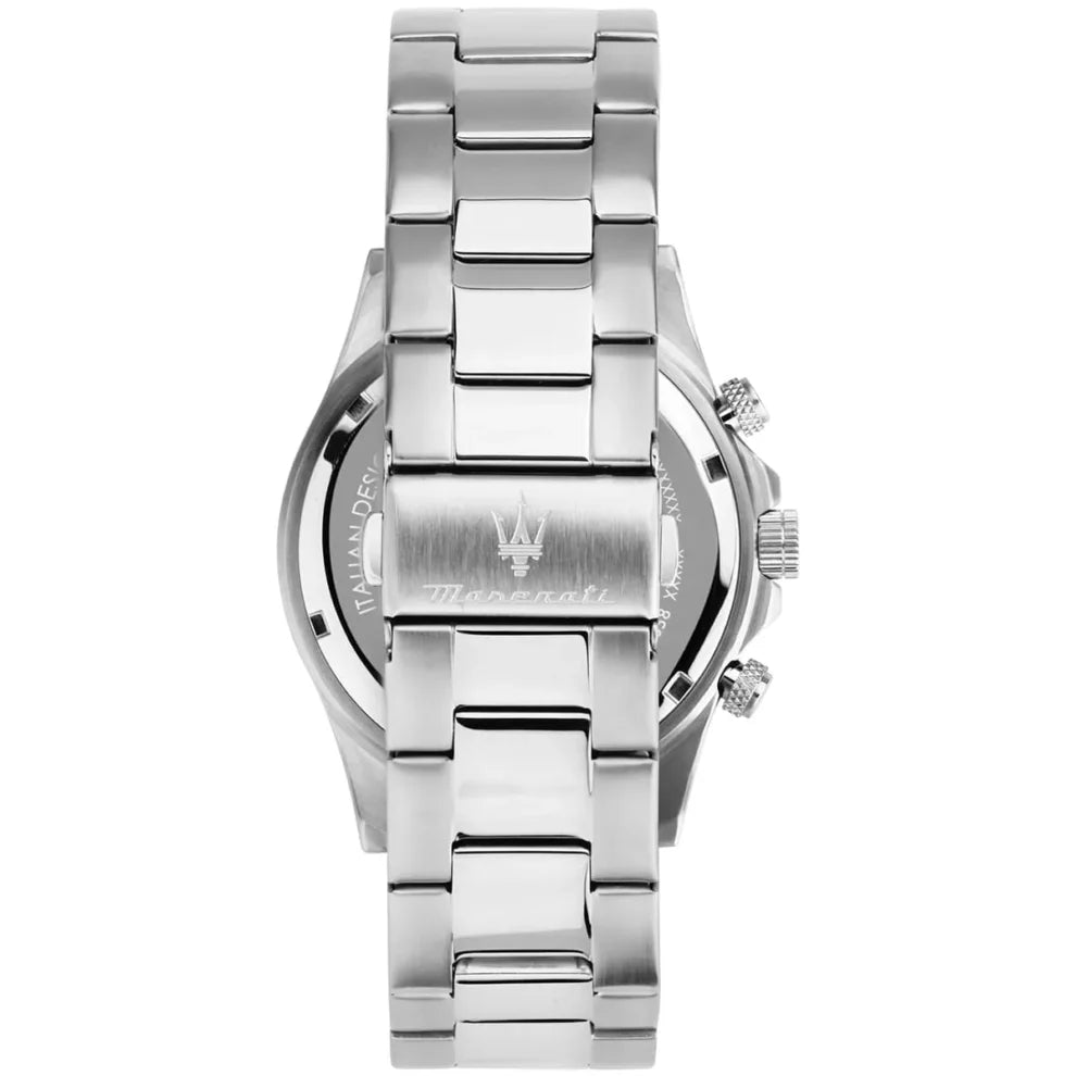 Maserati Competizione Men's Watch R8873600008, Silver Stainless Steel with Green Bezel