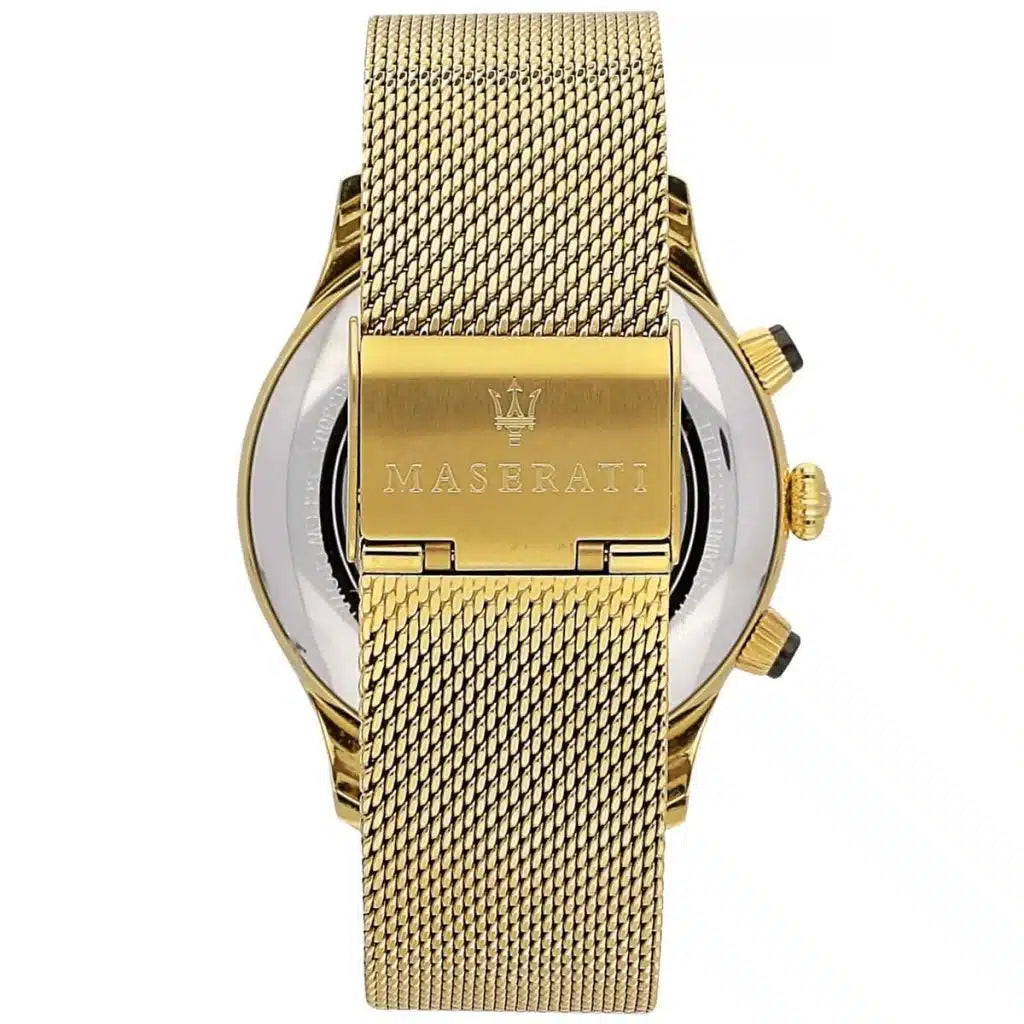 Maserati Ricordo R8873633003 Men’s Watch – Black Dial, Gold Stainless Steel Bracelet, 42mm, Quartz Movement