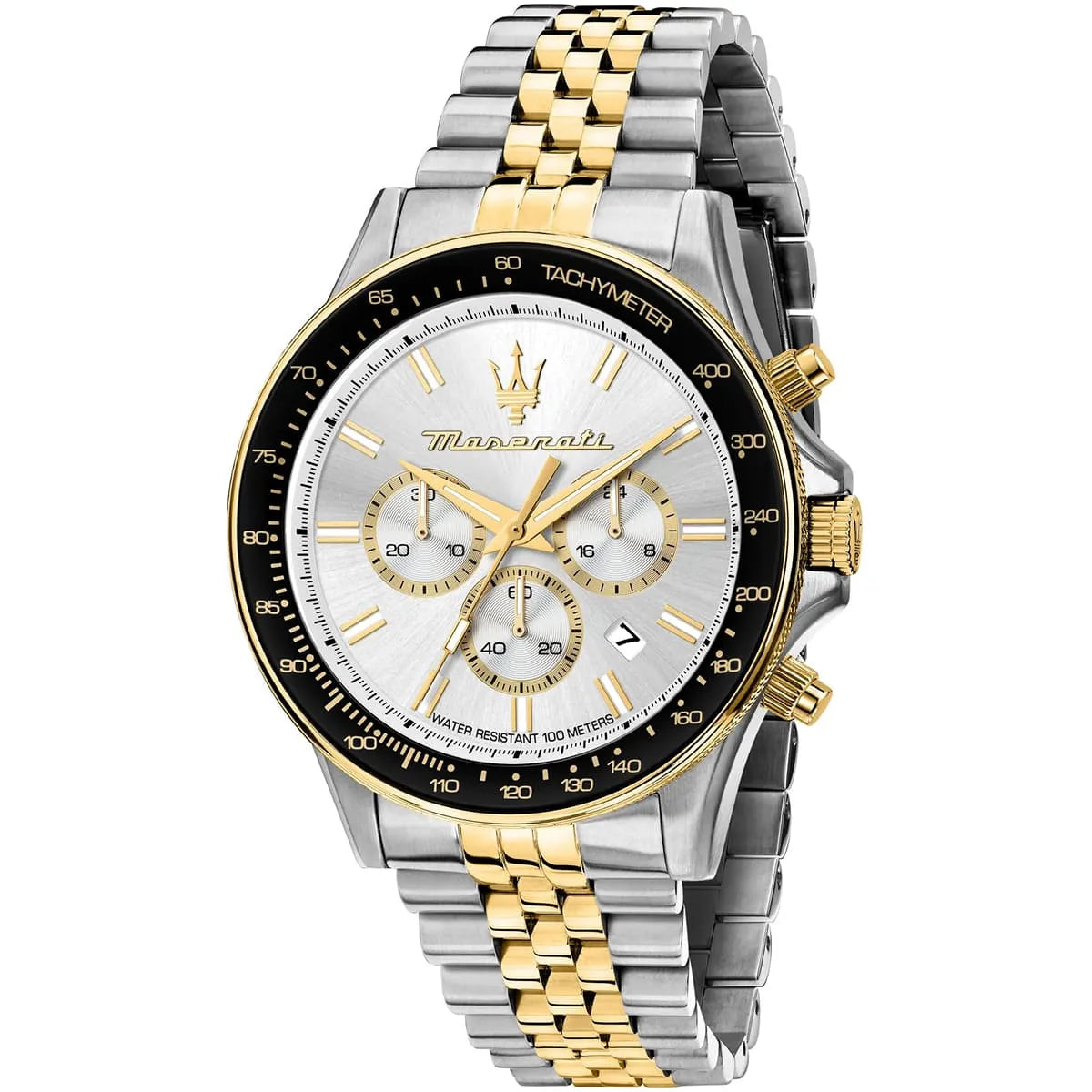 Maserati Sfida Men's Watch R8873640024, Silver & Gold