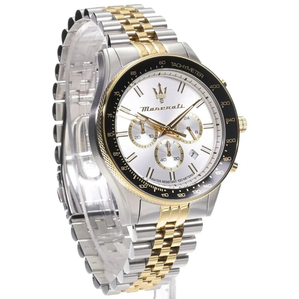 Maserati Sfida Men's Watch R8873640024, Silver & Gold