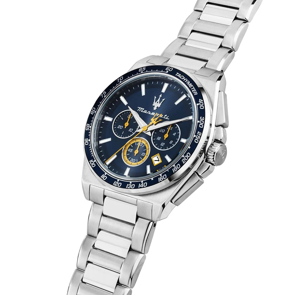 Maserati R8873652001 Velocita Watch – Blue Dial, Silver Stainless Steel Strap, 100M Water Resistant (43mm)