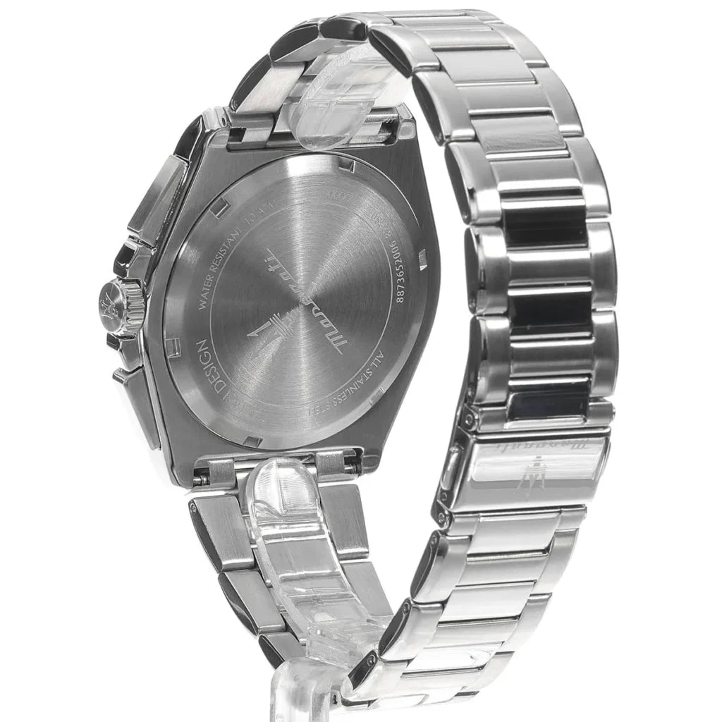 Maserati R8873652006 Velocita Watch – Silver Dial, Full Stainless Steel Bracelet, 100M Water Resistant (43mm)