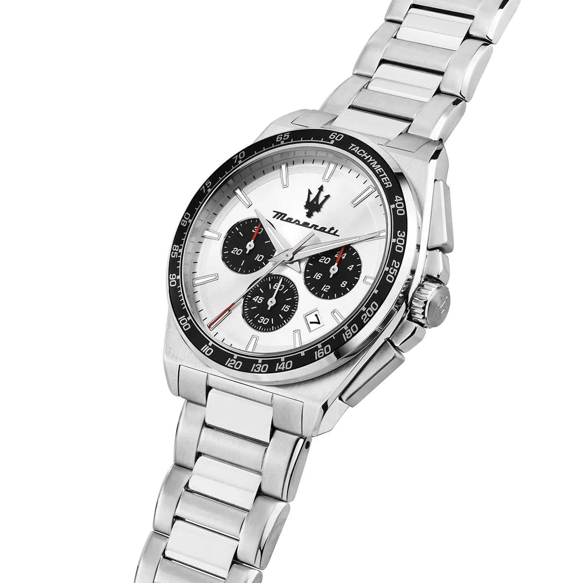 Maserati R8873652006 Velocita Watch – Silver Dial, Full Stainless Steel Bracelet, 100M Water Resistant (43mm)