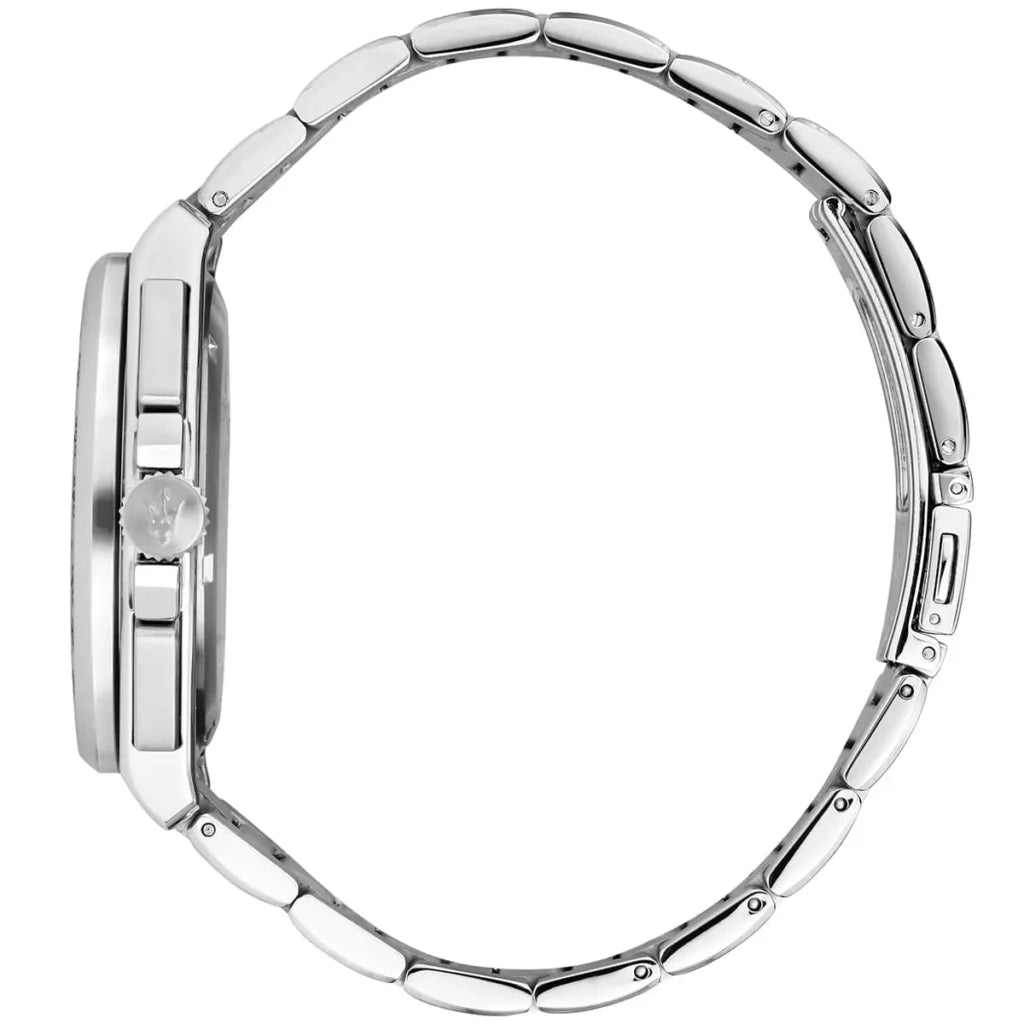 Maserati R8873652007 Velocita Watch – White Dial, Silver Stainless Steel Bracelet, 100M Water Resistant (43mm)
