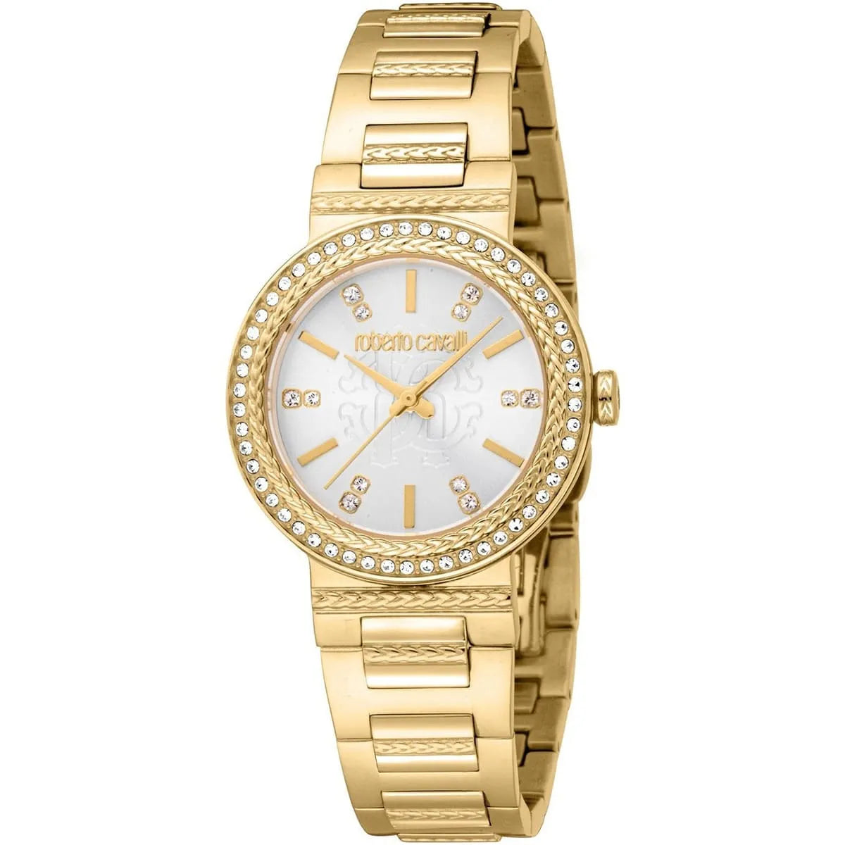 Roberto Cavalli Donna Glam Women's Watch RC5L098M0025, Silver Dial, Gold Stainless Steel