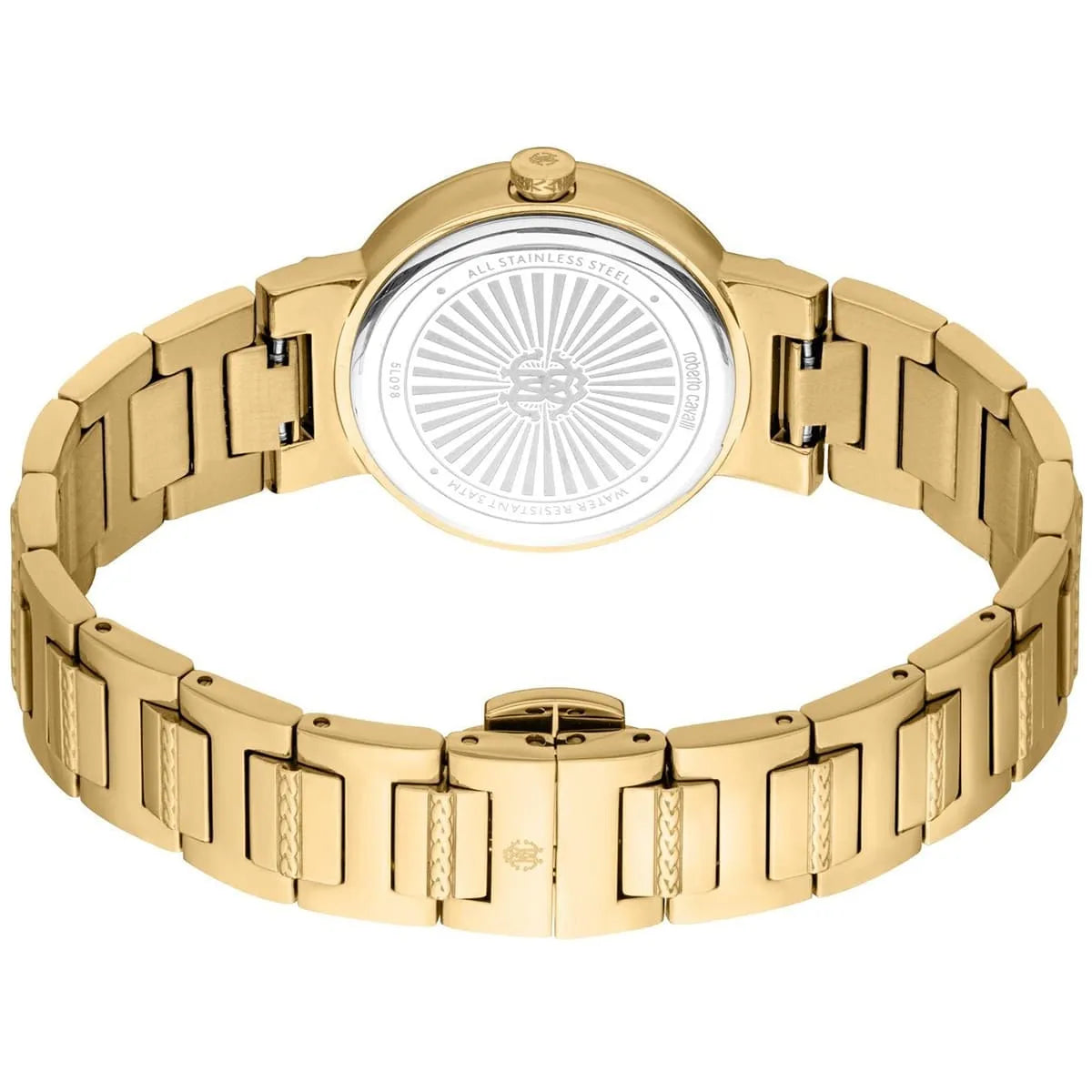 Roberto Cavalli Donna Glam Women's Watch RC5L098M0025, Silver Dial, Gold Stainless Steel