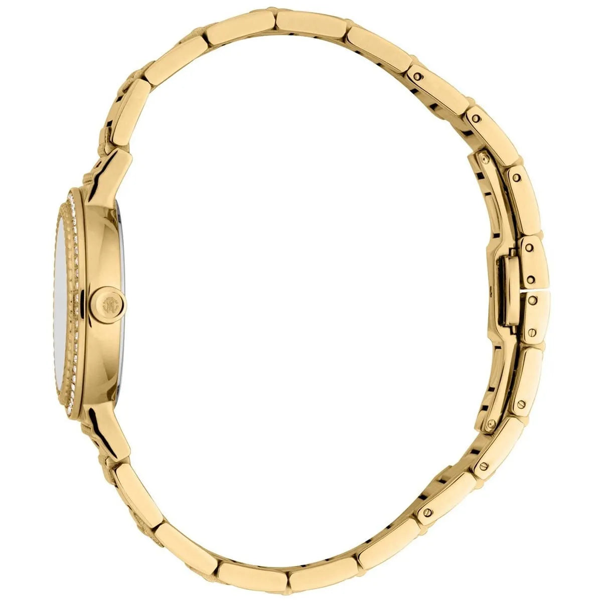 Roberto Cavalli Donna Glam Women's Watch RC5L098M0025, Silver Dial, Gold Stainless Steel