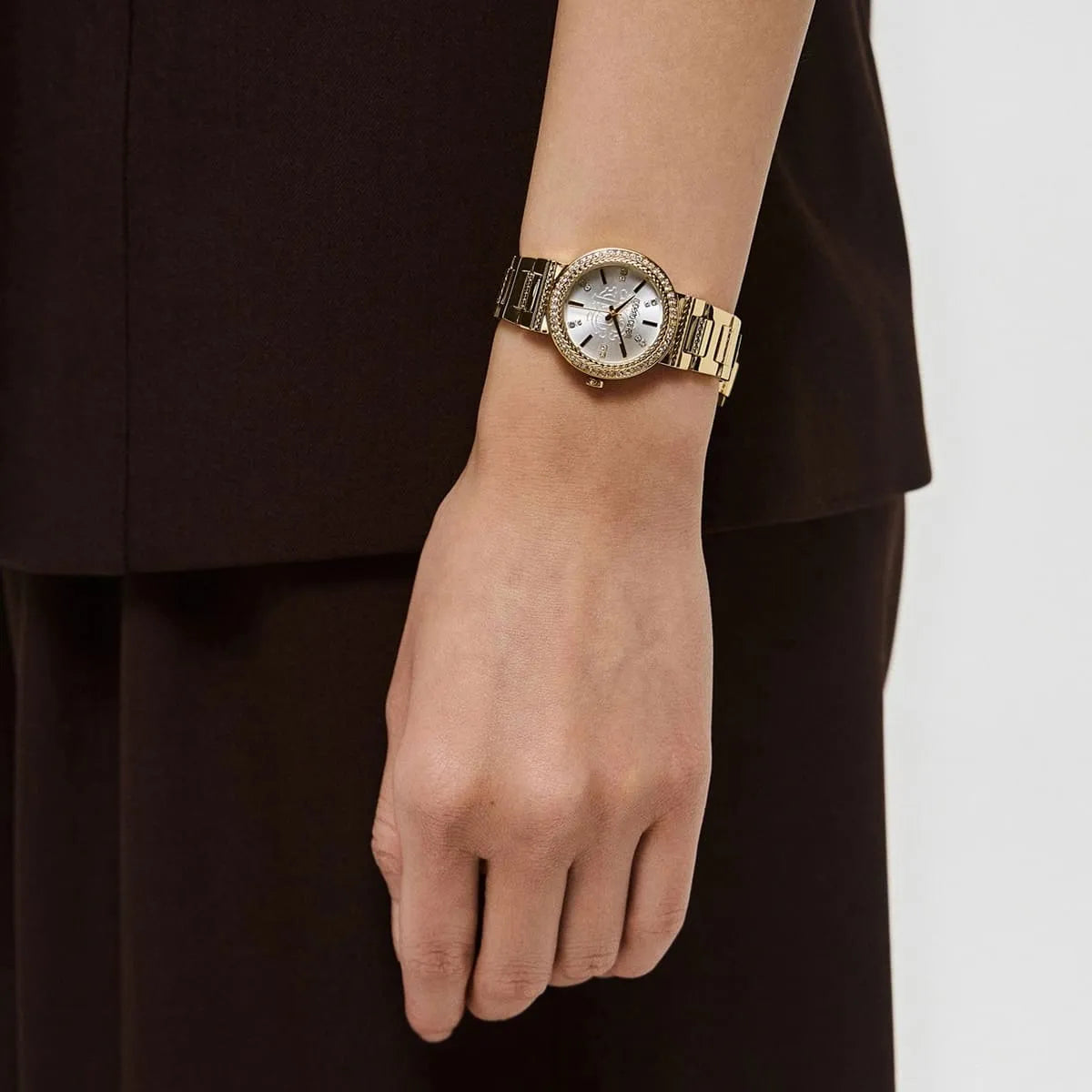 Roberto Cavalli Donna Glam Women's Watch RC5L098M0025, Silver Dial, Gold Stainless Steel