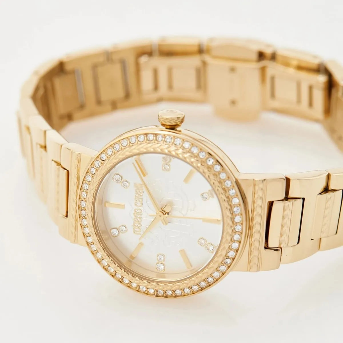 Roberto Cavalli Donna Glam Women's Watch RC5L098M0025, Silver Dial, Gold Stainless Steel