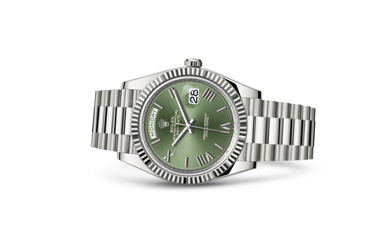Rolex Day-Date Watch For Men - Olive Green Dial
