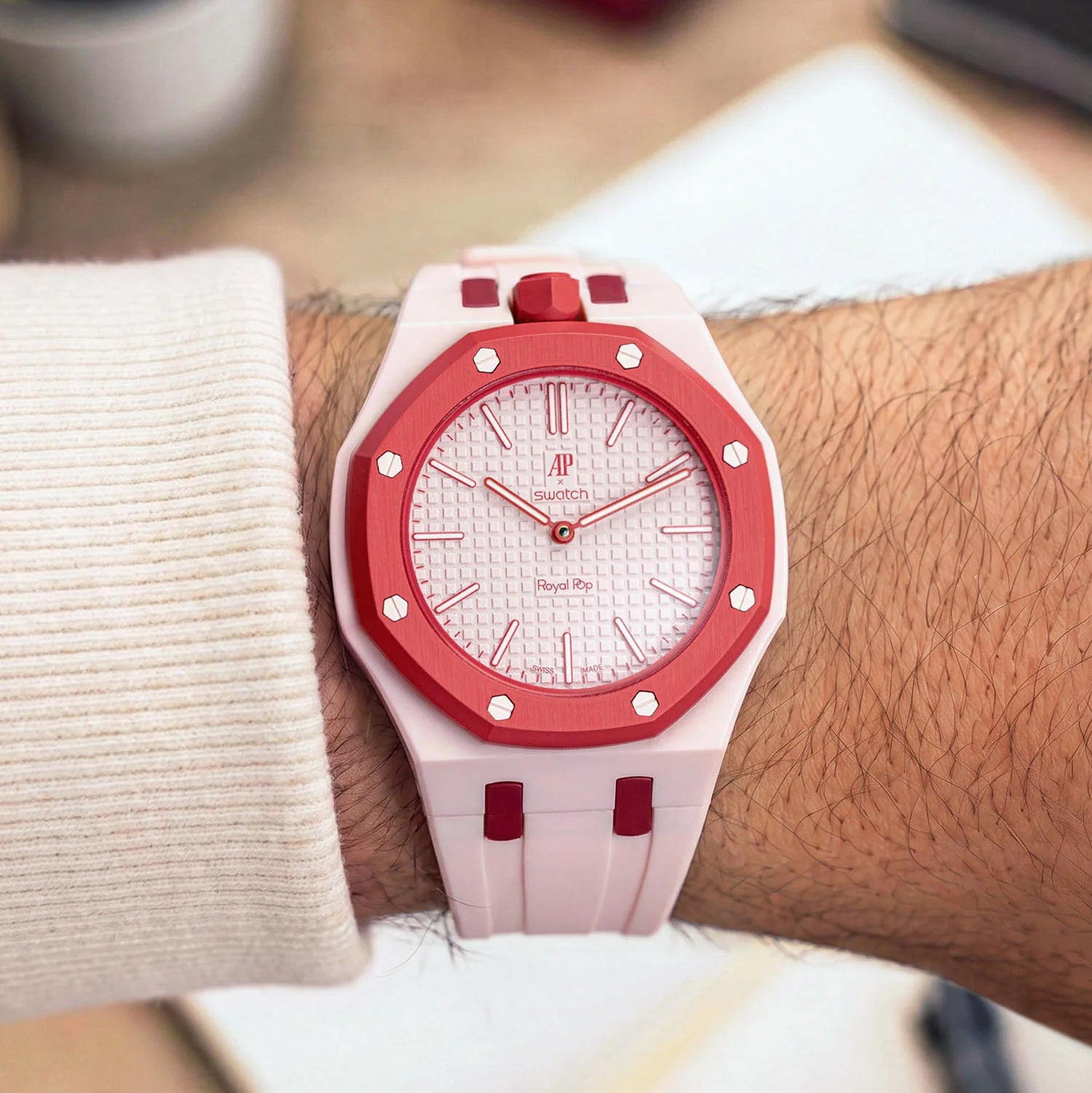 Otto Rosso Swatch x AP Royal Pop Automatic Watch & Strap