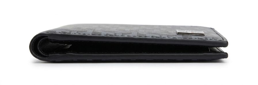 Tommy Hilfiger Men's Monogram Geometric Wallet - Black & Grey #74