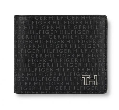 Tommy Hilfiger Men's Printed Monogram Wallet - Black #80