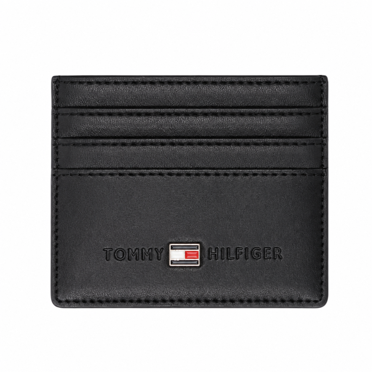 Tommy Hilfiger Slim Leather Card Holder - Classic Black
