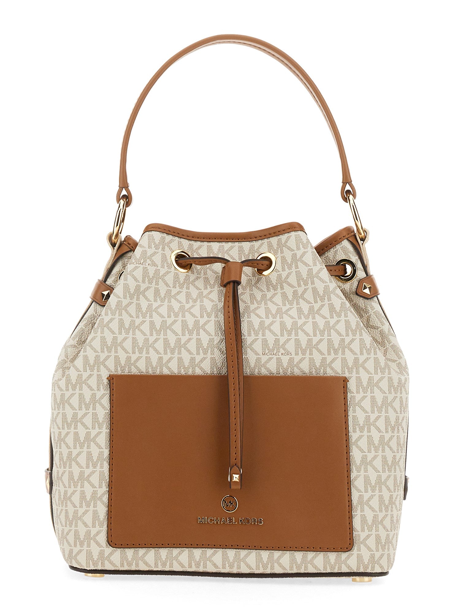 Michael Kors Suri Small Logo Bucket Bag - Vanilla/Acorn #10