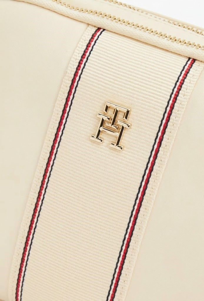 Tommy Hilfiger Essential Camera Bag – Soft Cream, Signature Stripe & Gold TH Monogram #3
