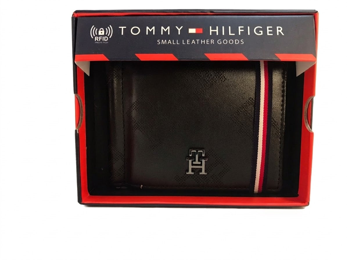 Tommy Hilfiger Men’s Monogram Money Clip Wallet #1