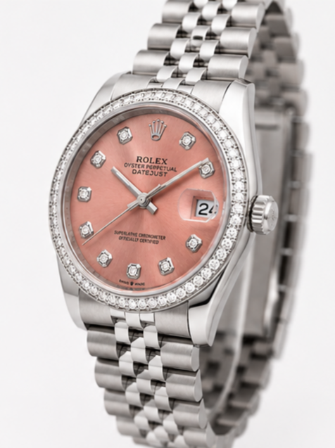 Luxury Rolex Datejust Classic Silver Edition with Soft Pink Dial Rolex-w.04