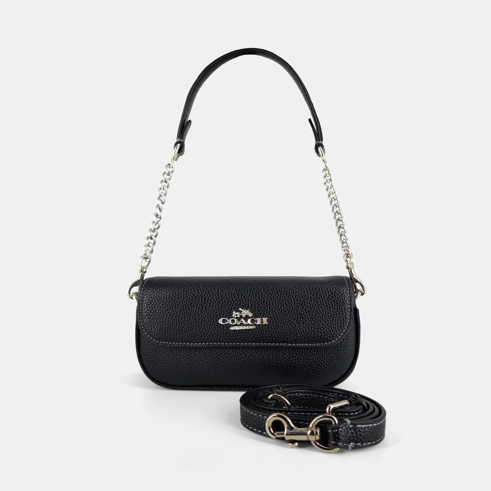 COACH Leather Mini Shoulder Bag – Black #25