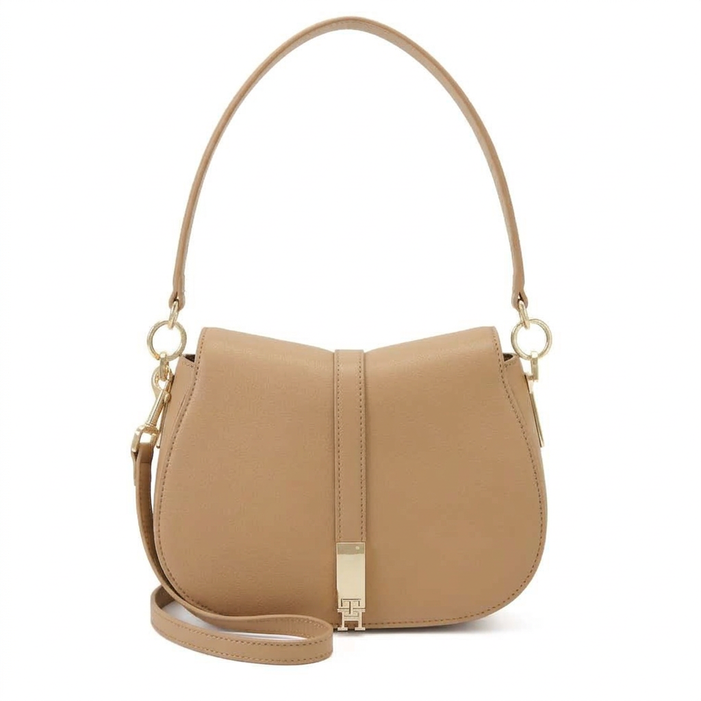 Tommy Hilfiger Camel Tan Saddle Bag #47