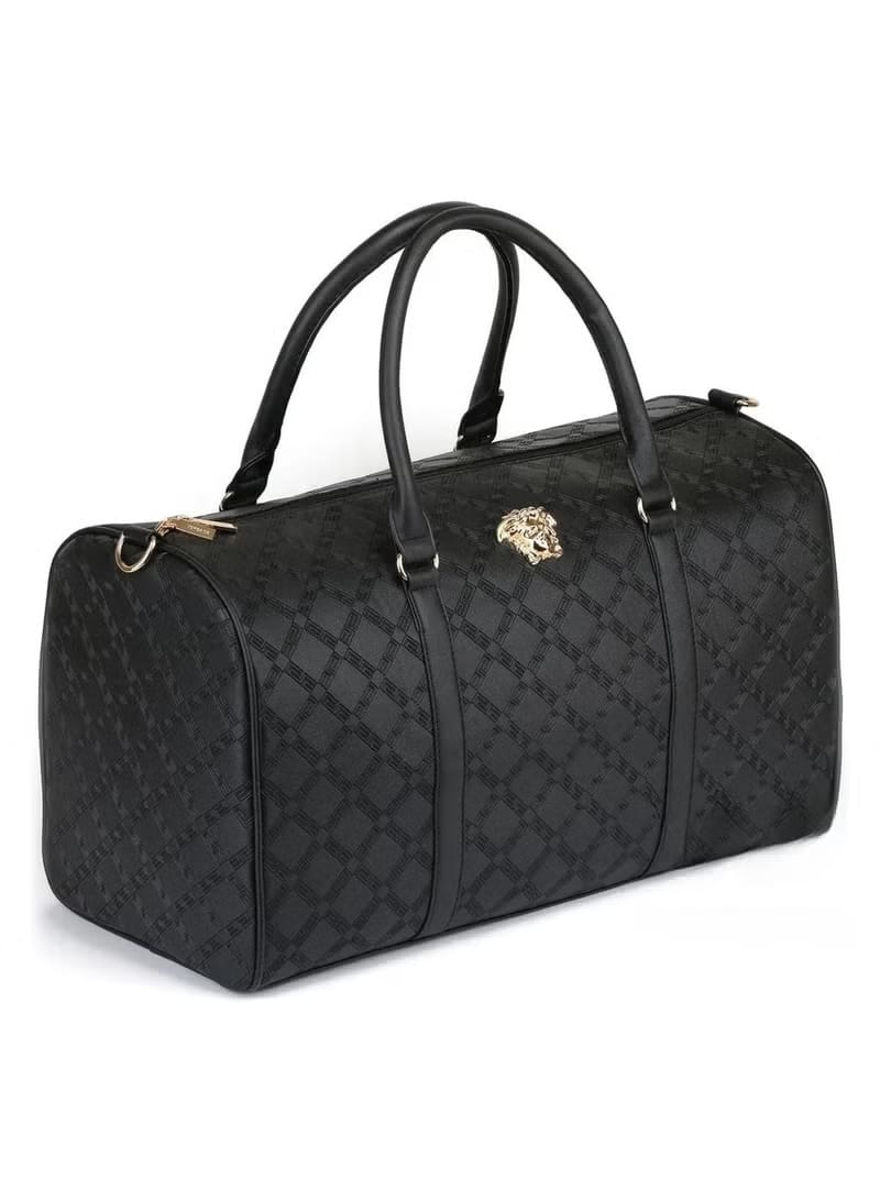 Versace Embossed Medusa Duffel Bag - Black #222