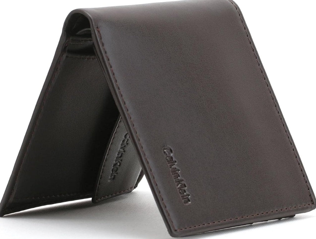 Calvin Klein Men’s 2-Piece Set: Smooth Leather Wallet & Matching Keychain #18