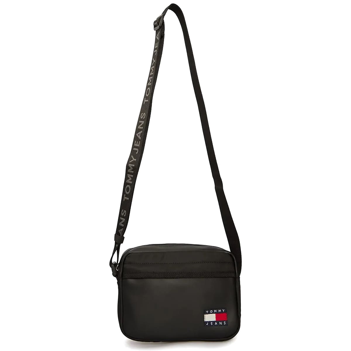 Tommy Hilfiger Polished Black Men’s Crossbody Messenger Bag #44