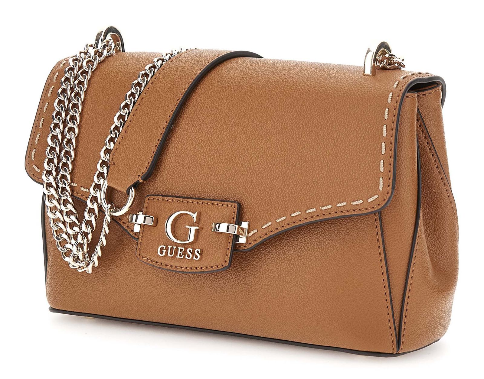 Guess Cognac Tan Flap Crossbody Bag #178
