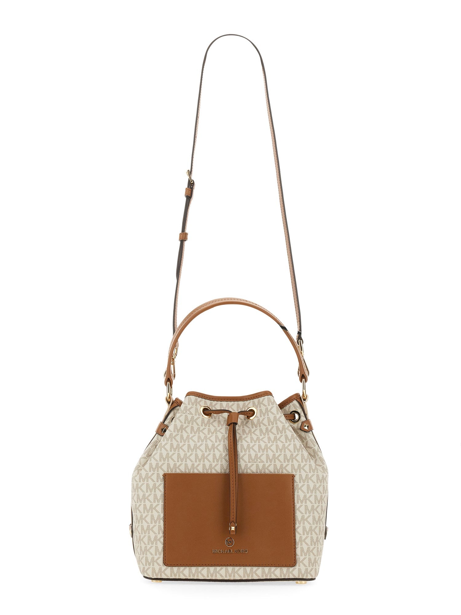 Michael Kors Suri Small Logo Bucket Bag - Vanilla/Acorn #10