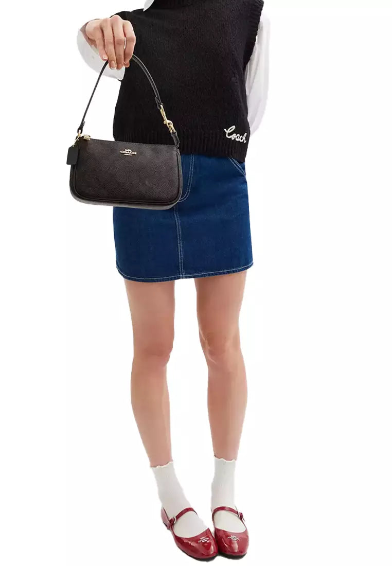 COACH Signature Canvas Small Shoulder Bag – All Black #30