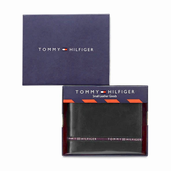 TH Men’s Signature Stripe Leather Bifold Wallet #57