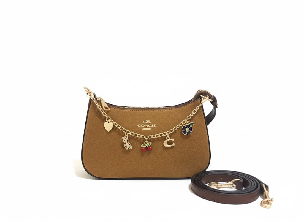 COACH Mini Heritage Bag – Tan Suede with Icon #23