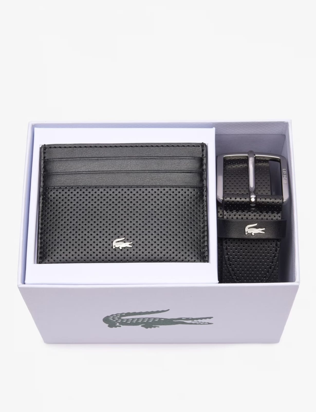 LC Black Leather Wallet-Belt Set For Men #159