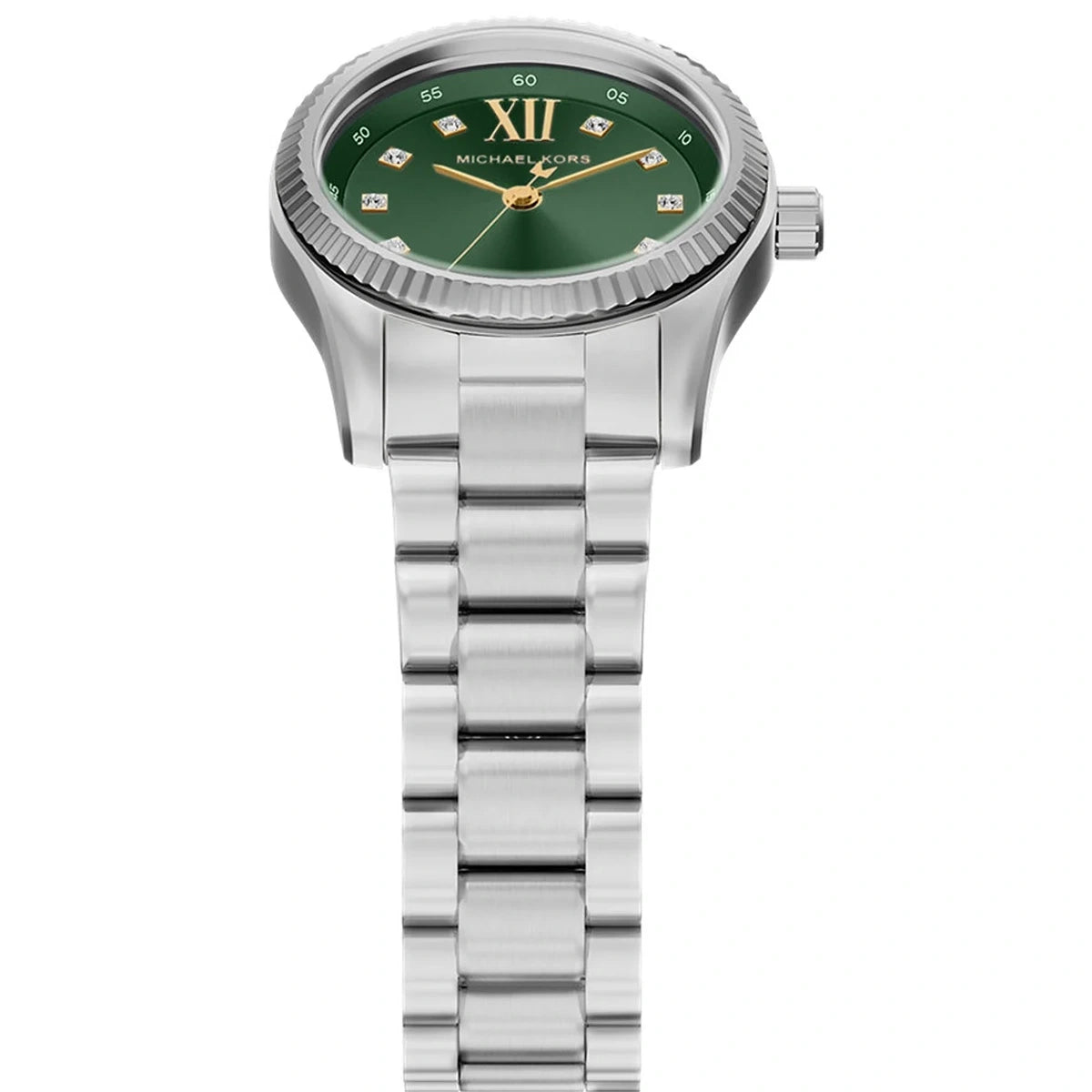 Michael Kors Lennox Silver-Tone Green Dial | Model MK7580