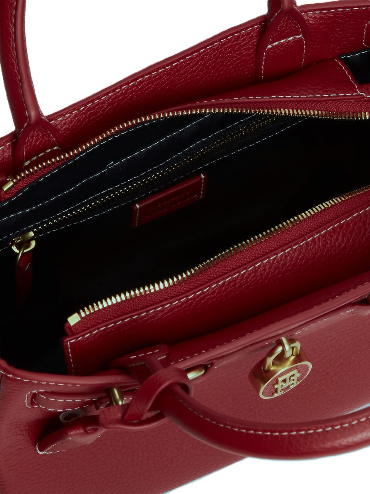Tommy Hilfiger Locked Satchel – Deep Cherry Red #18