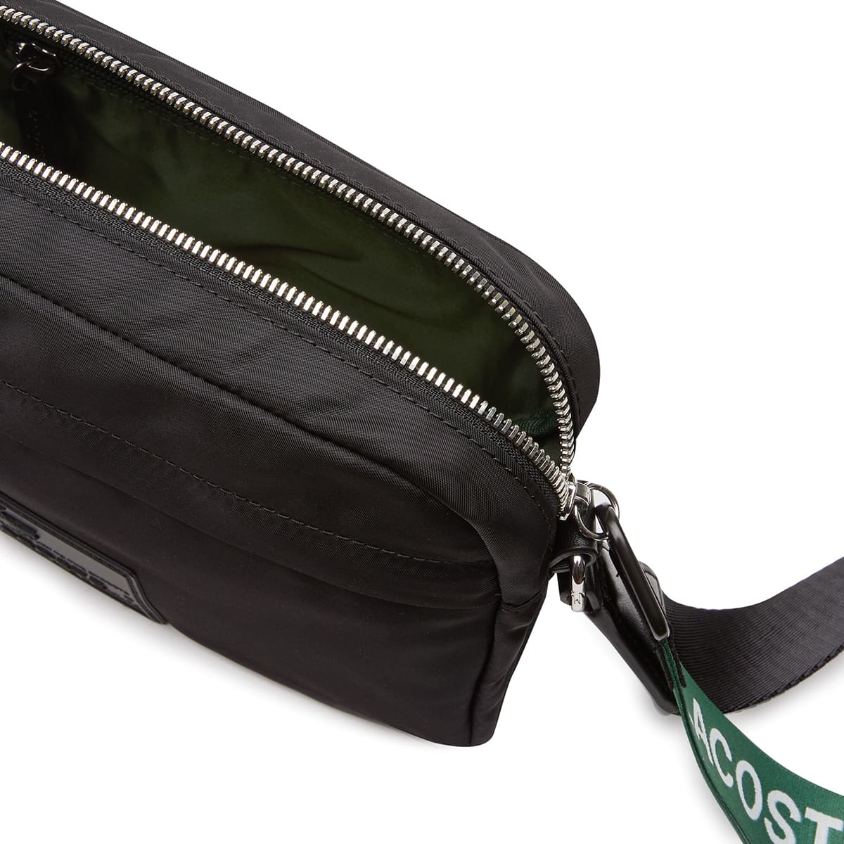 Lacoste Unisex Black Matte Messenger Bag #7