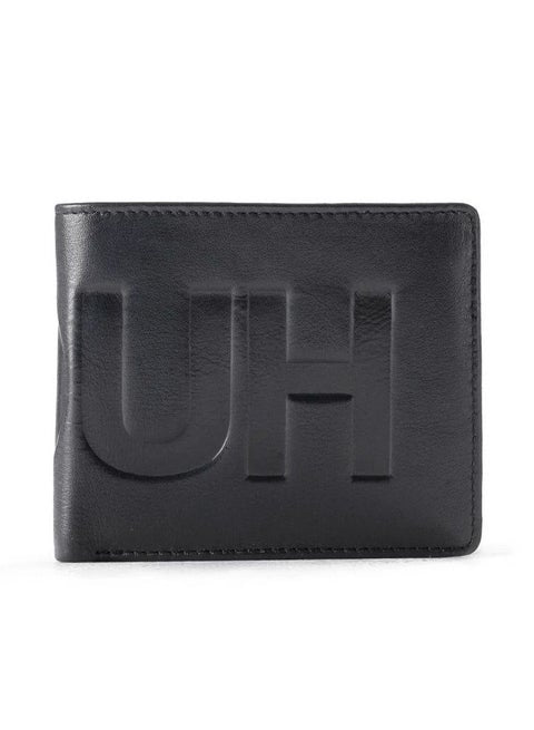 HUGO Men’s Embossed Logo Leather Wallet - Black #5