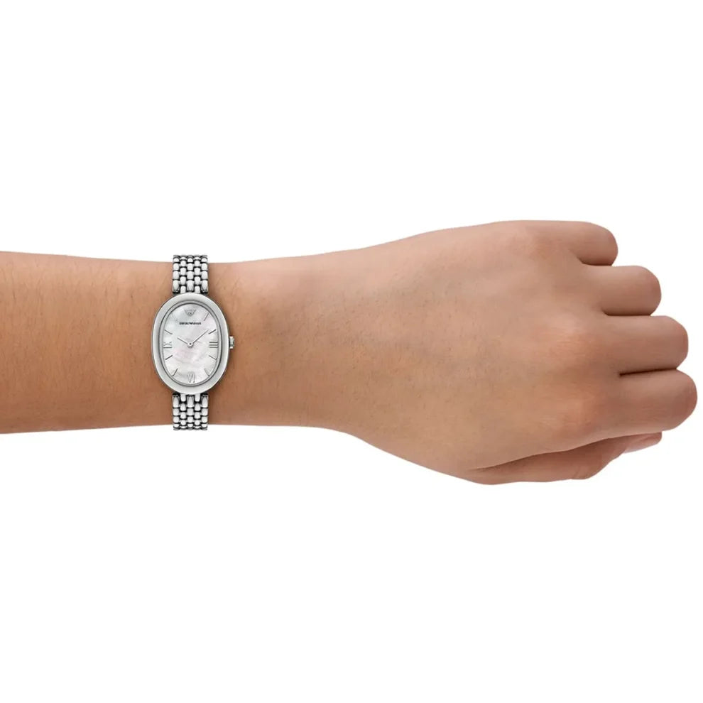 Emporio Armani Ladies' Silver-Tone Watch | Model AR11706