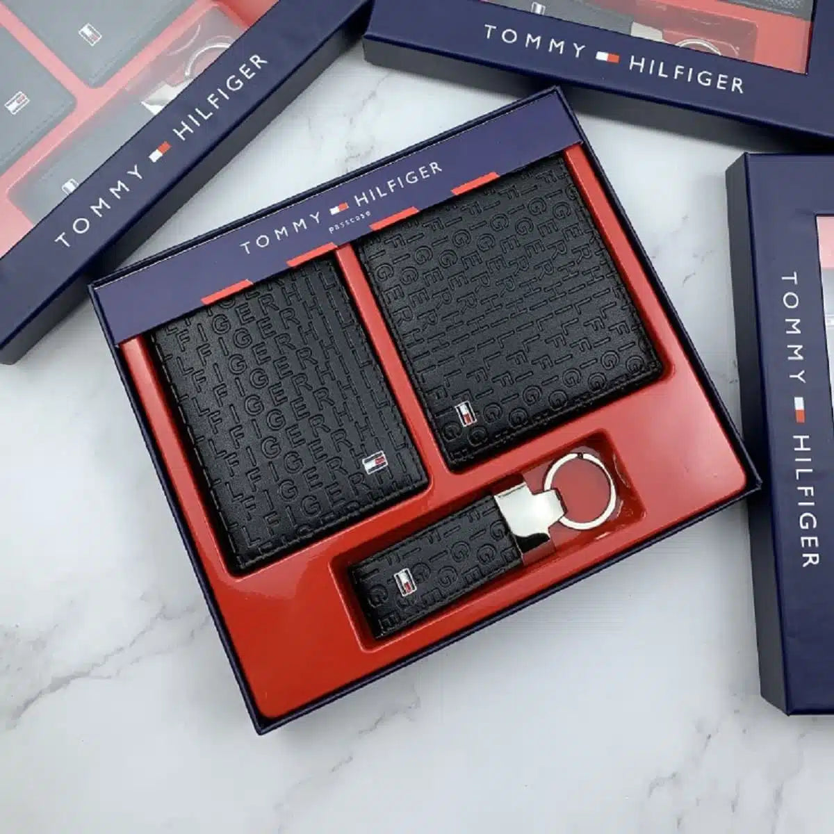 Tommy Hilfiger Men’s 3-Piece Set: Leather Wallet, Card Holder & Keychain #11