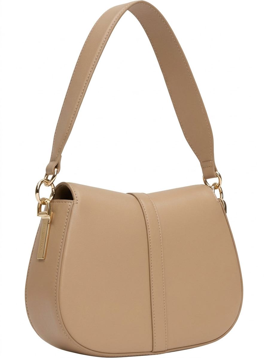 Tommy Hilfiger Camel Tan Saddle Bag #47