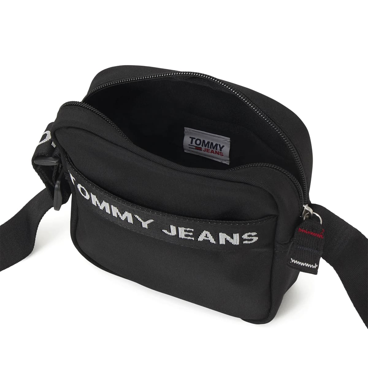 Tommy HilfigerBlack Tech Mesh Crossbody Messenger Bag #46