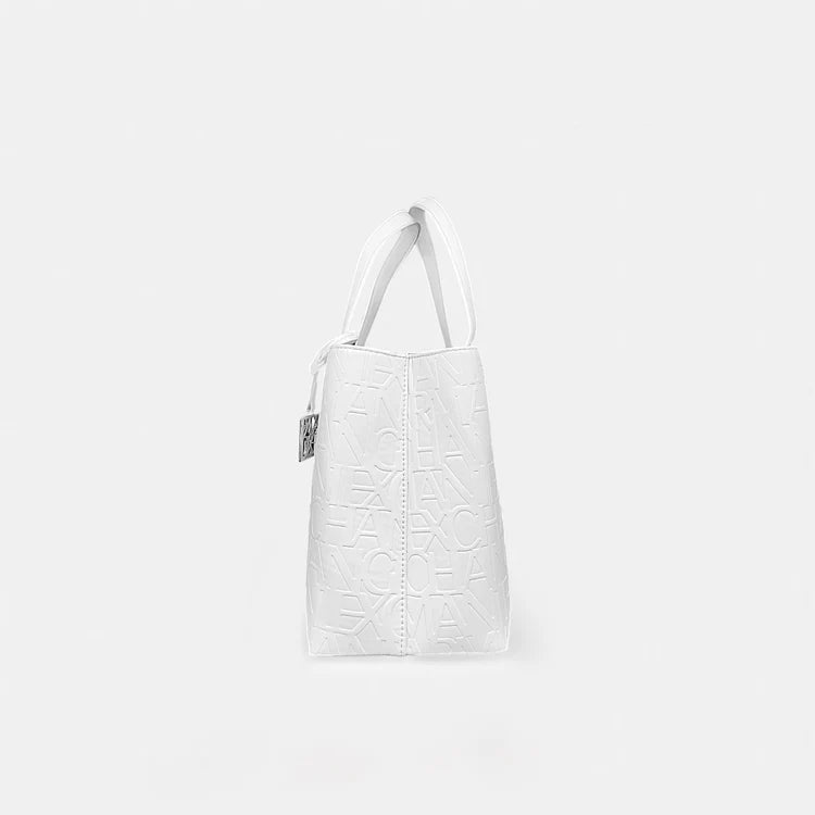 A|X Armani Exchange Medium Tote Bag – White Logo Design, Everyday Chic Style #12