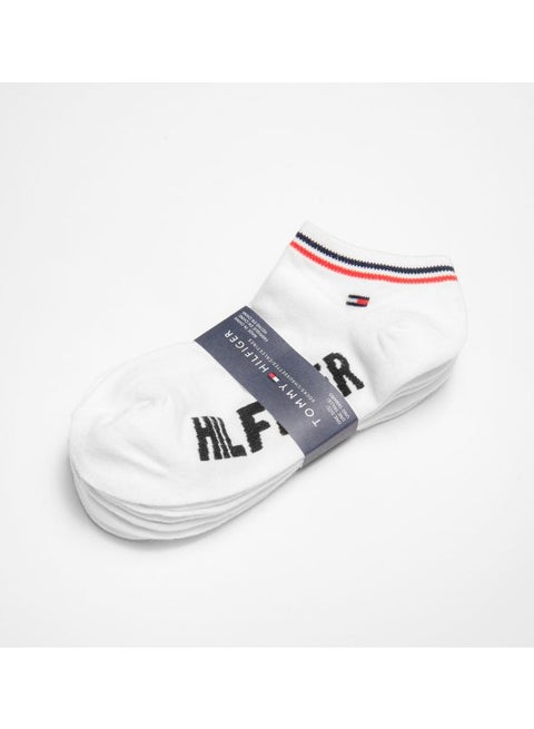 Tommy Hilfiger Mini Flag Ankle Socks (3-Pair Pack) – Allover Embroidery, Unisex Heritage Look #04