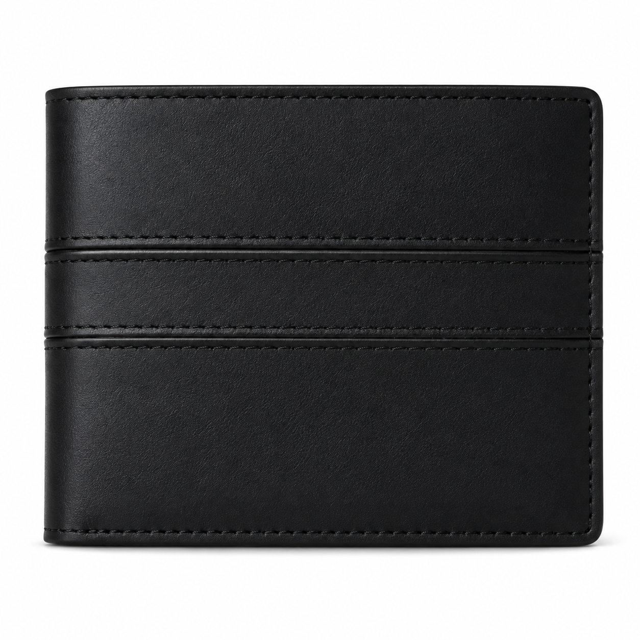 Tommy Hilfiger Men's Bifold Leather Wallet – Black, Red & Navy #005