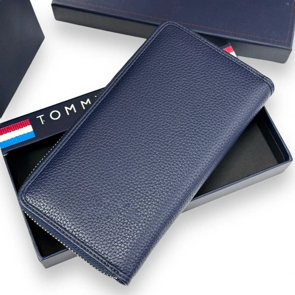 Tommy Hilfiger Signature Navy Blue Around Wallet #63