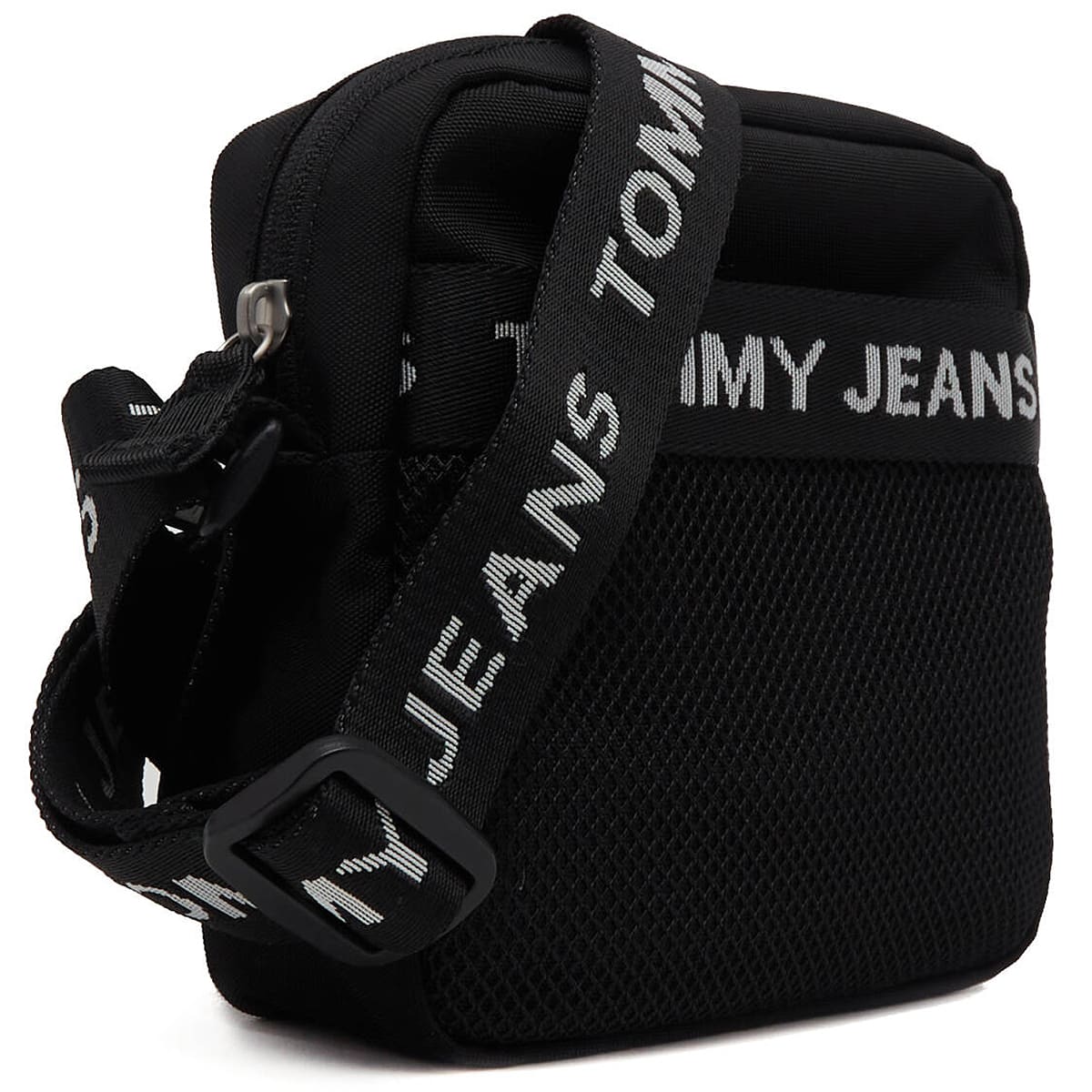 Tommy HilfigerBlack Tech Mesh Crossbody Messenger Bag #46